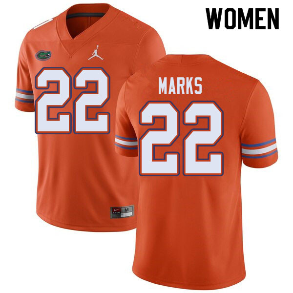 Jordan Brand Women #22 Dionte Marks Florida Gators College Football Jerseys Sale-Orange - Click Image to Close